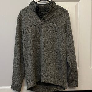 Eddie Bauer Men's Charcoal Zip Up Sweater